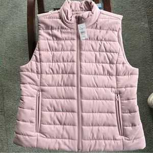 loft puffer vests ($35 for both pink and cream vests)